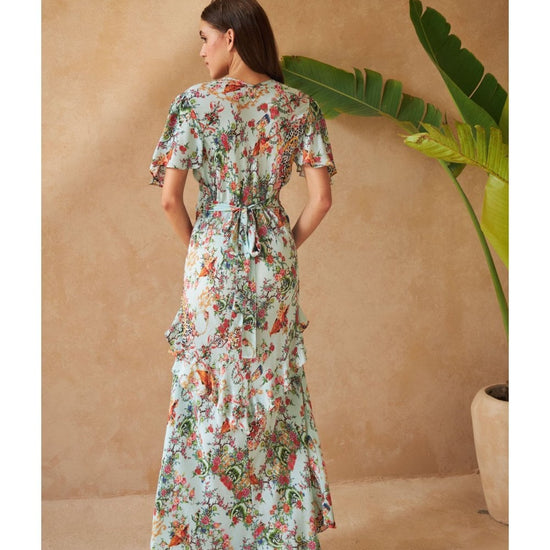 Young Ideas/Henmores - Aster Silk Crystal Front Dress - Zebra Multi - XS