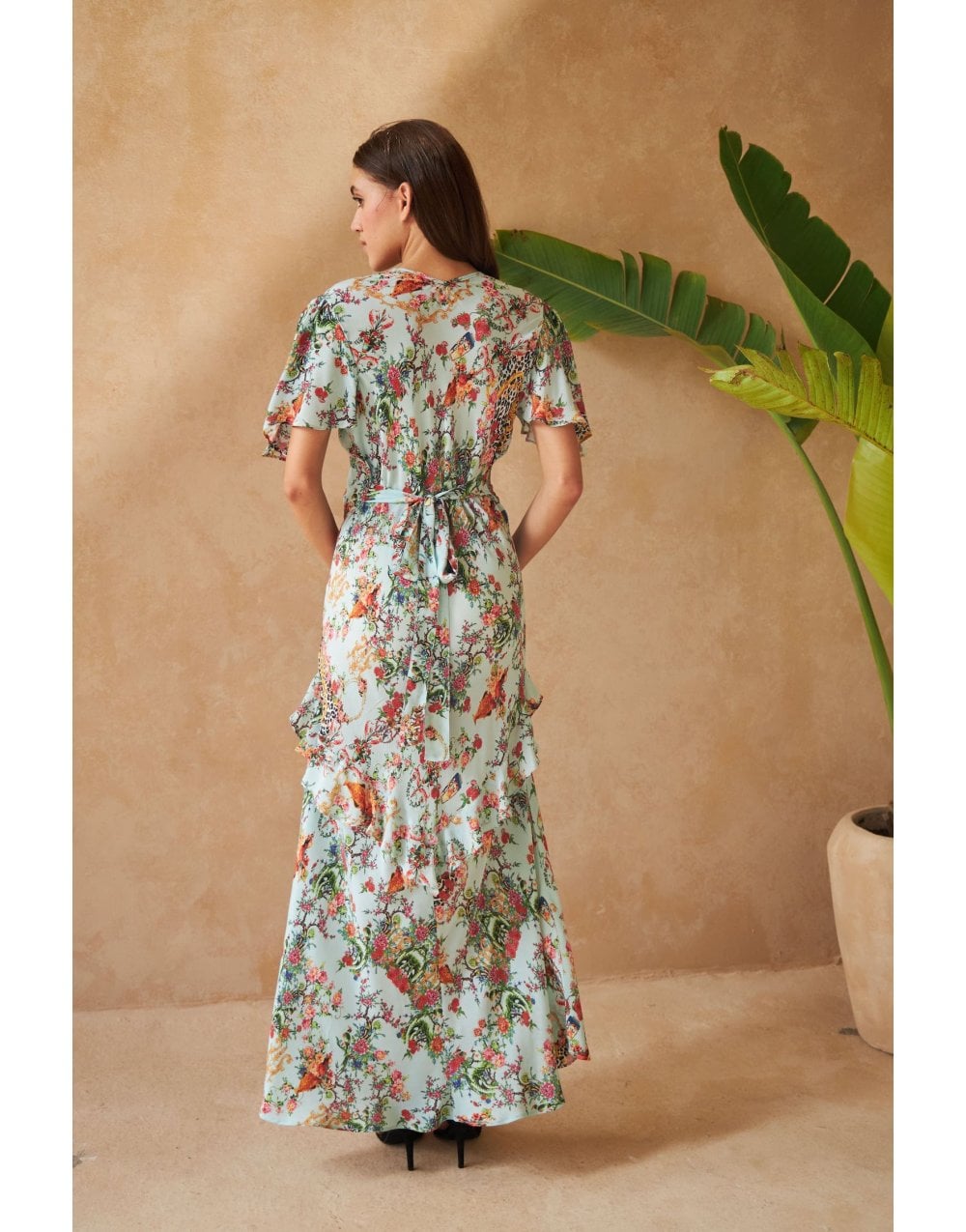 Young Ideas/Henmores - Aster Silk Crystal Front Dress - Zebra Multi - XS