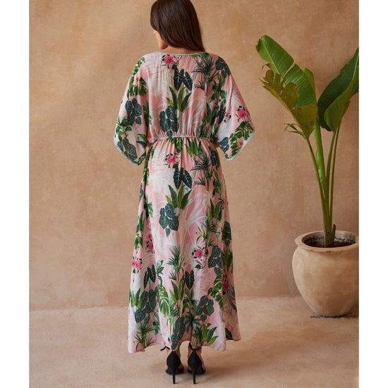 Young Ideas/Henmores - Peony Centre Crystal Dress - Blue Flowers - XS