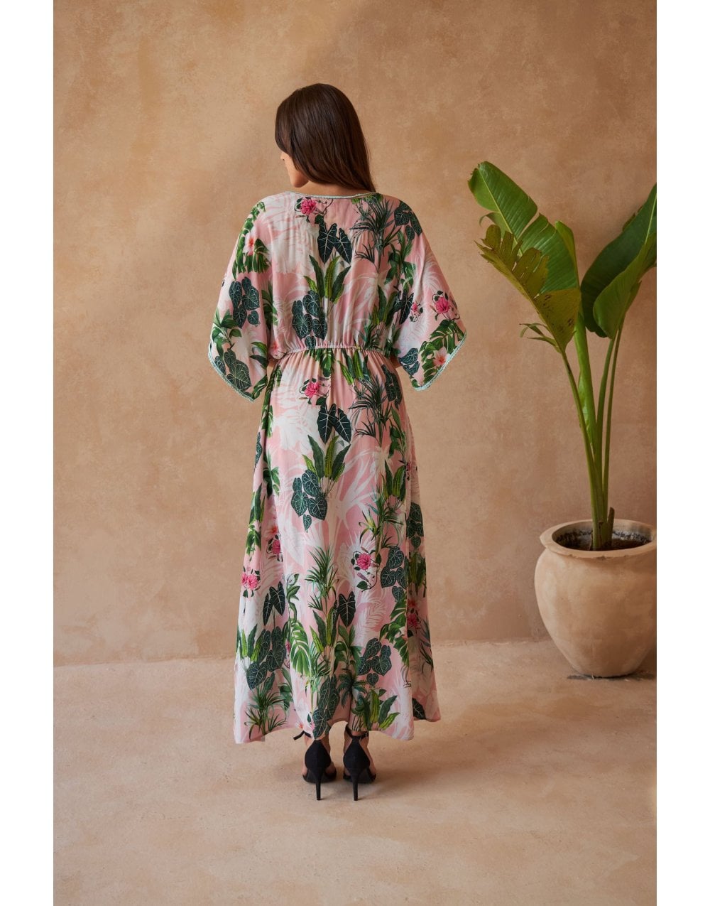 Young Ideas/Henmores - Peony Centre Crystal Dress - Blue Flowers - XS