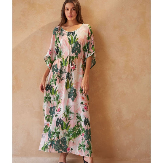 Young Ideas/Henmores - Peony Centre Crystal Dress - Blue Flowers - XS