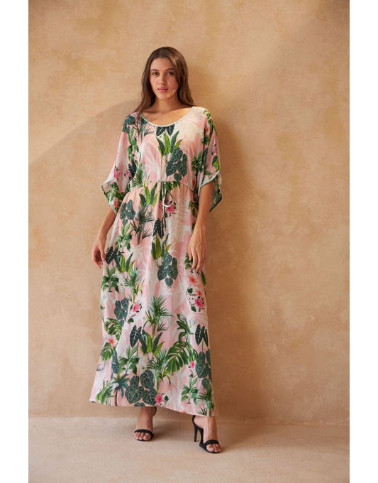 Young Ideas/Henmores - Peony Centre Crystal Dress - Blue Flowers - XS