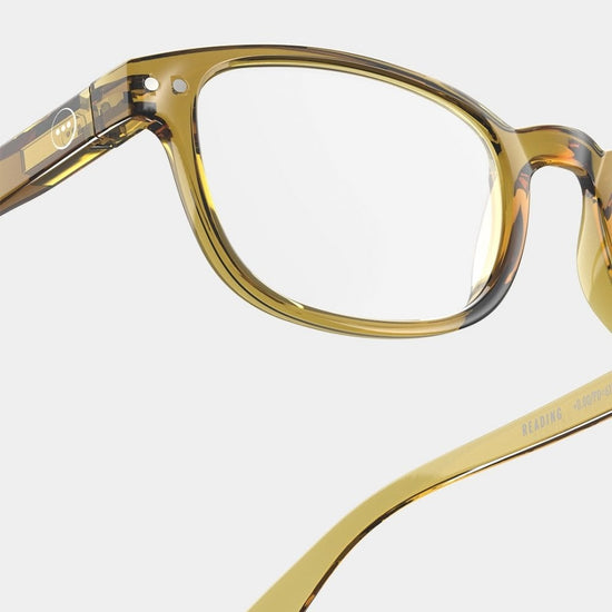 Young Ideas/Henmores - B Reading Glasses - Golden Green - 1