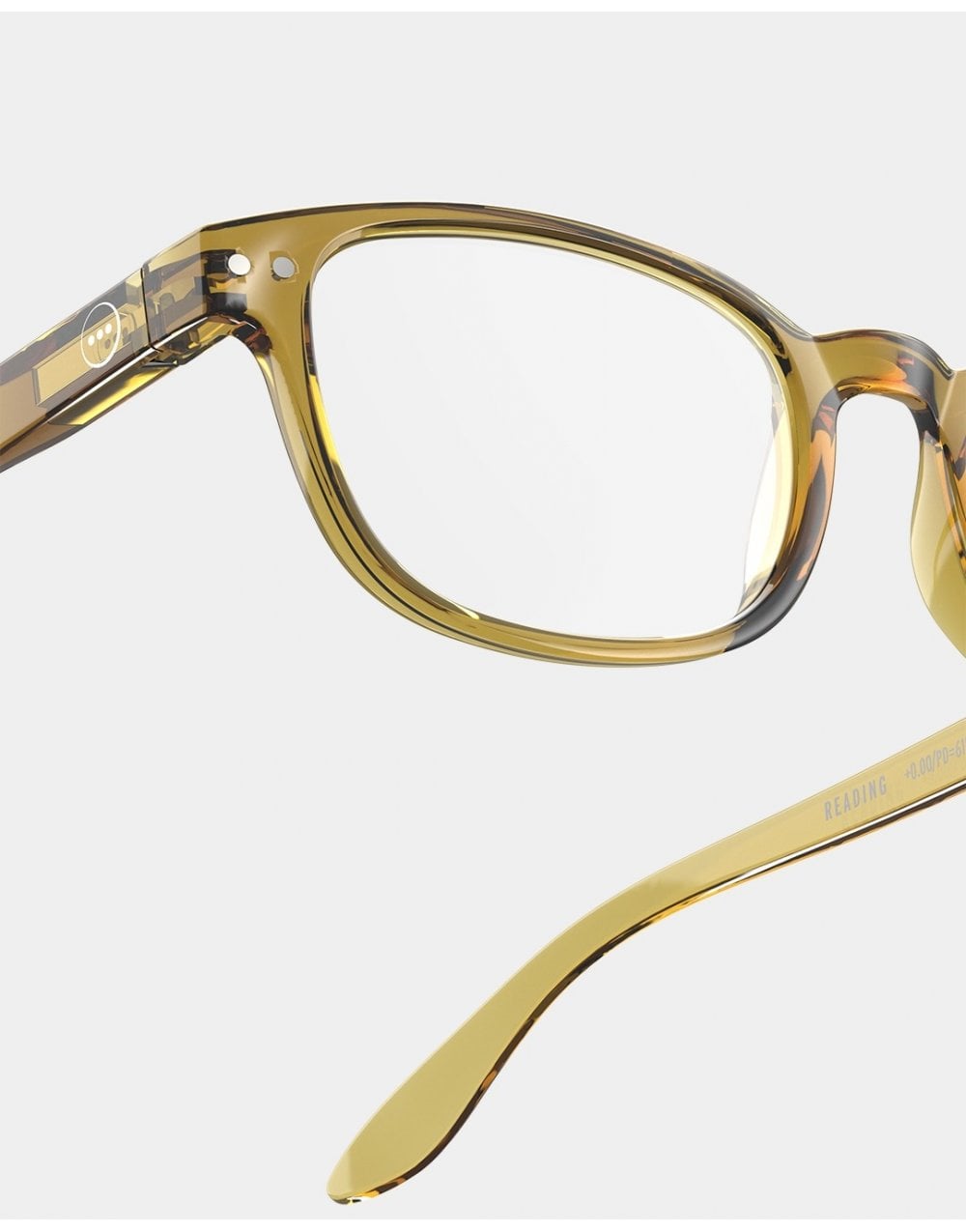 Young Ideas/Henmores - B Reading Glasses - Golden Green - 1