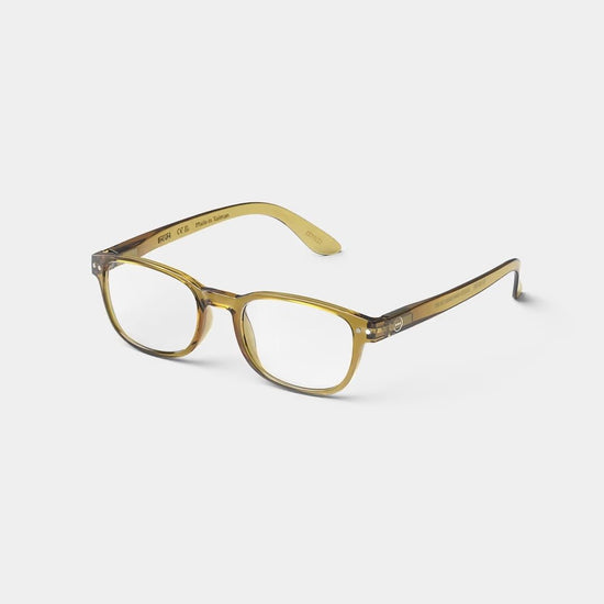 Young Ideas & Henmores - B Reading Glasses - Golden Green - 1