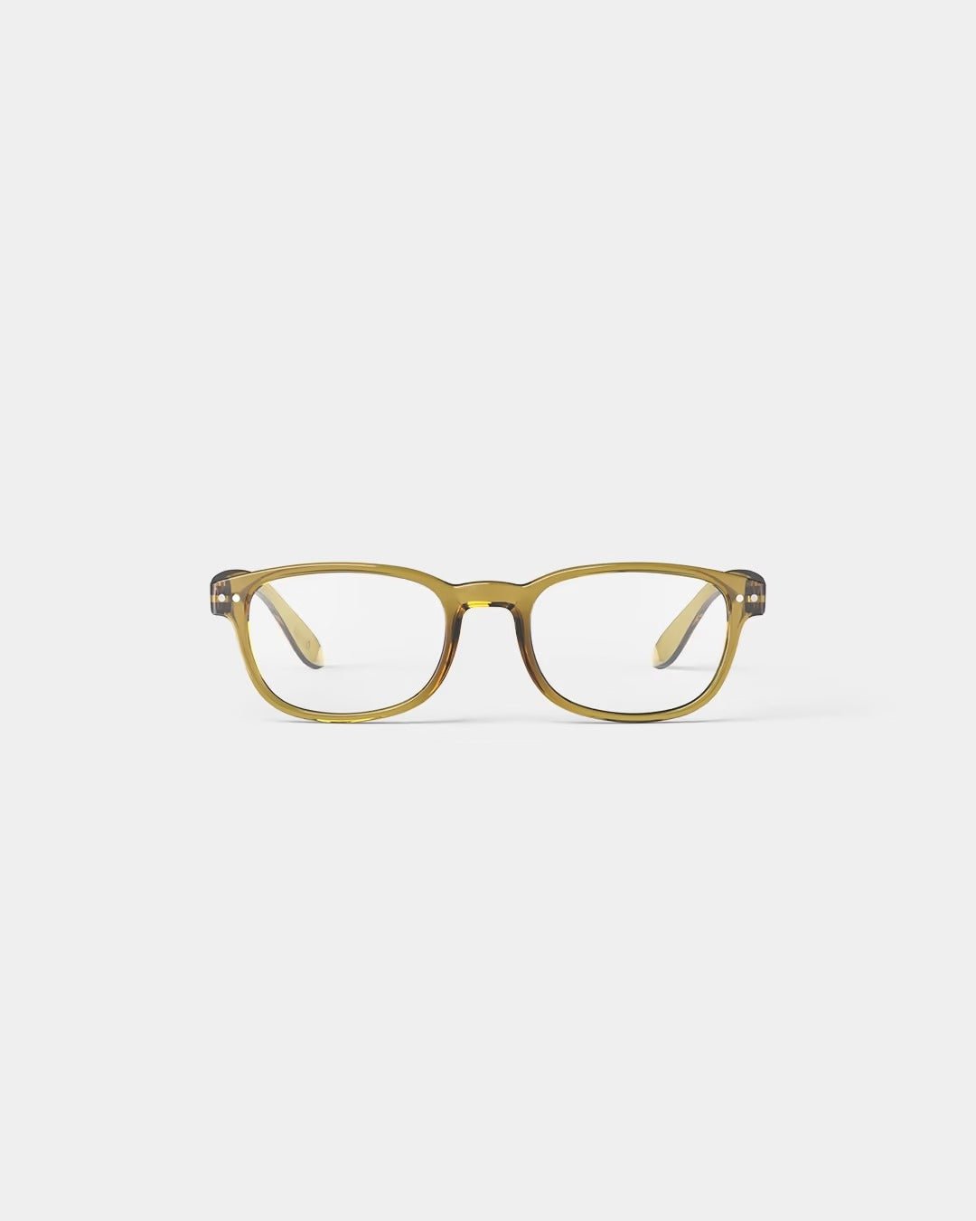 Young Ideas & Henmores - B Reading Glasses - Golden Green - 1