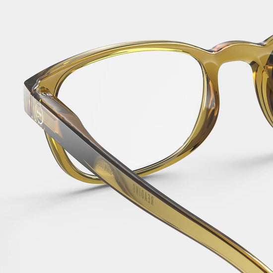 Young Ideas & Henmores - B Reading Glasses - Golden Green - 1