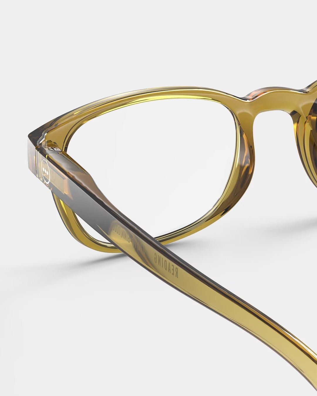 Young Ideas & Henmores - B Reading Glasses - Golden Green - 1