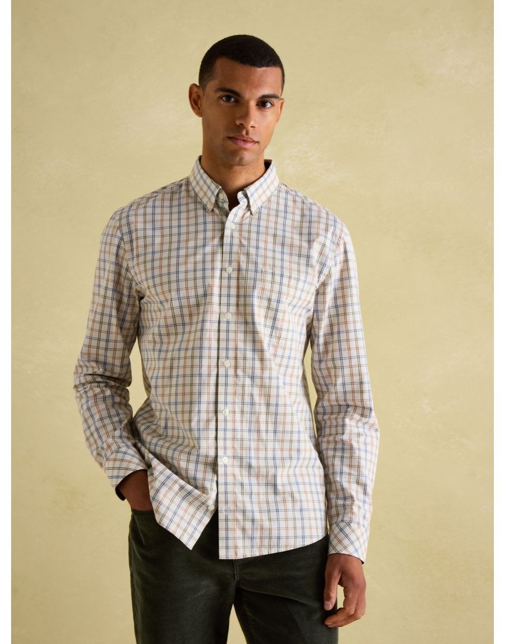 Young Ideas/Henmores - Abbott Long Sleeve Shirt - Blue/Green Check - M