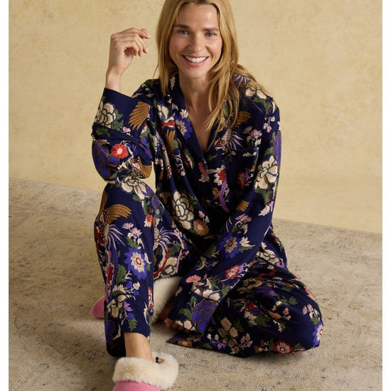 Young Ideas/Henmores - Alma Pyjama Set - Navy Floral - S