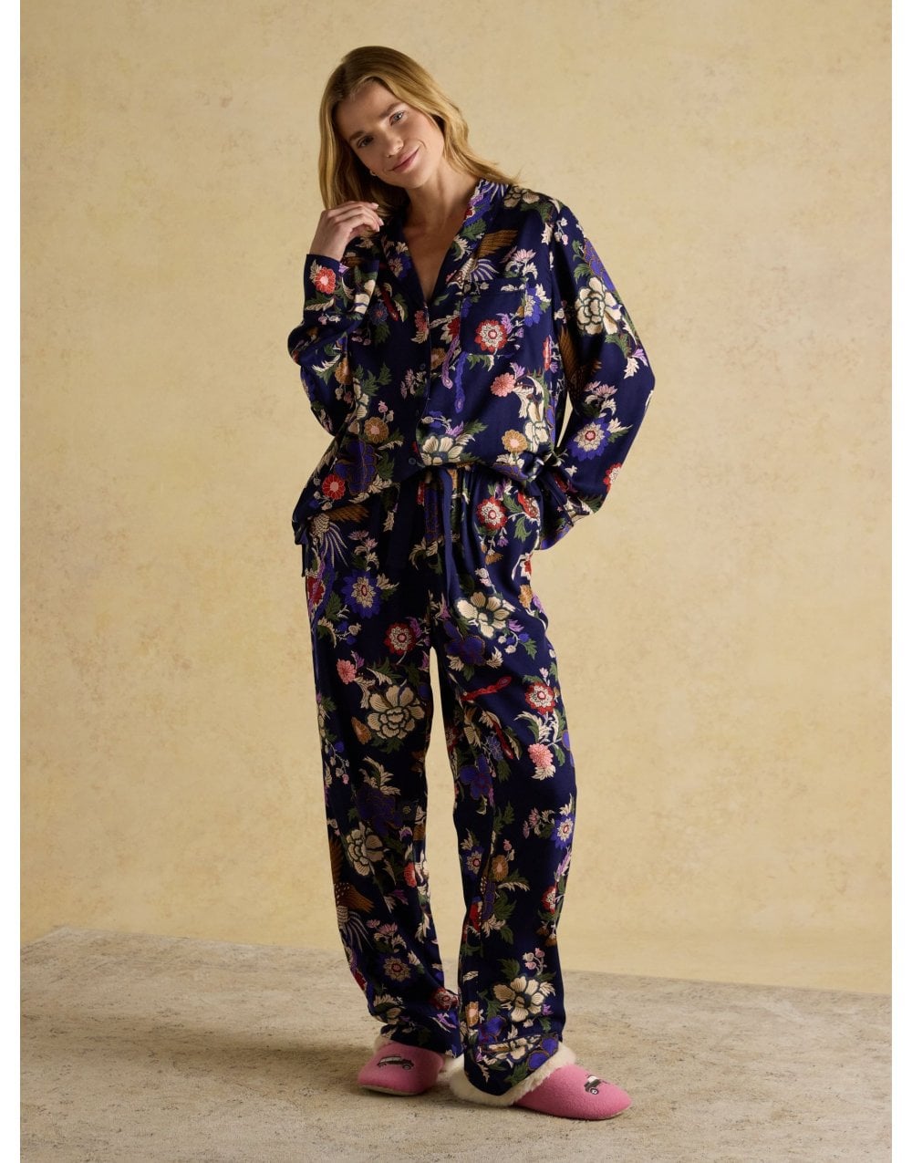 Young Ideas/Henmores - Alma Pyjama Set - Navy Floral - S