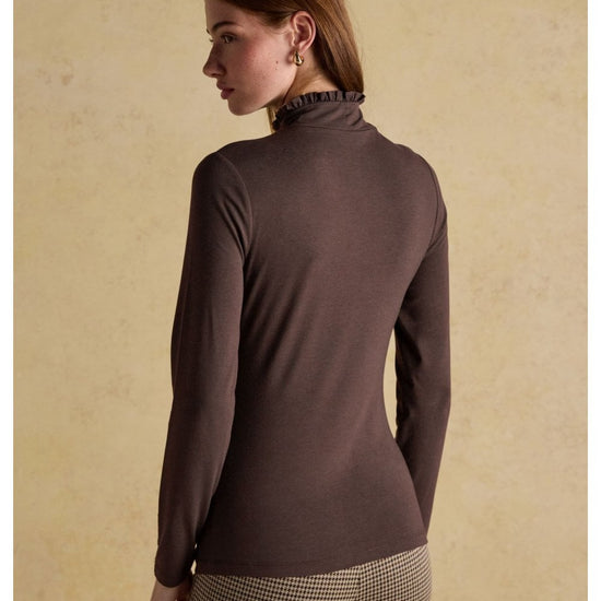 Young Ideas/Henmores - Amy High Neck Top - Chocolate - 8
