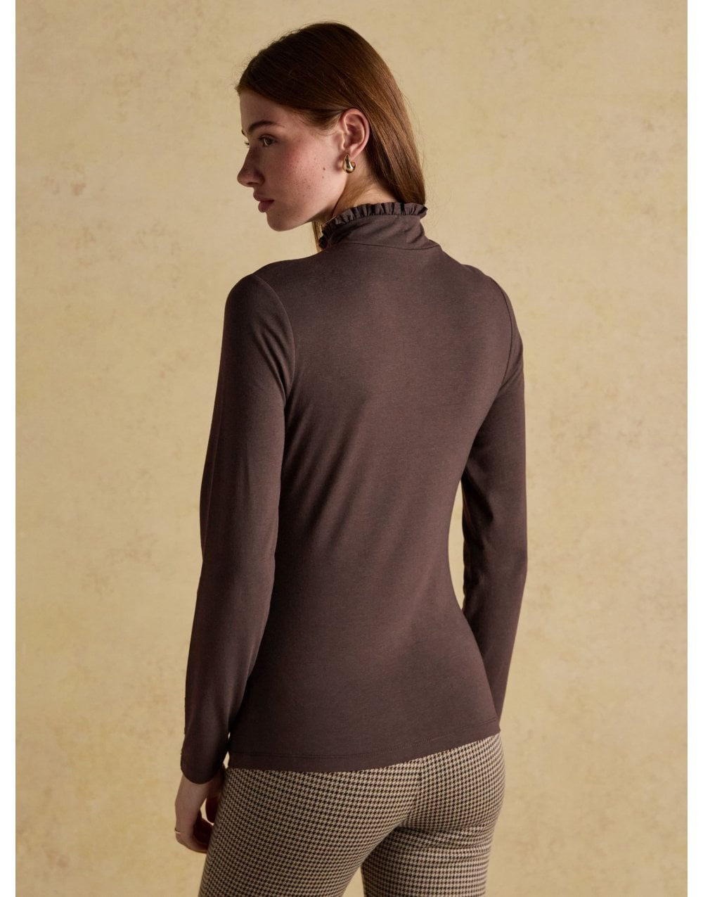 Young Ideas/Henmores - Amy High Neck Top - Chocolate - 8