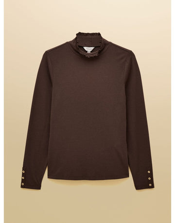 Young Ideas/Henmores - Amy High Neck Top - Chocolate - 8