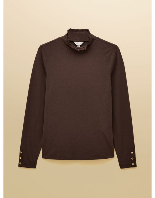 Young Ideas/Henmores - Amy High Neck Top - Chocolate - 8