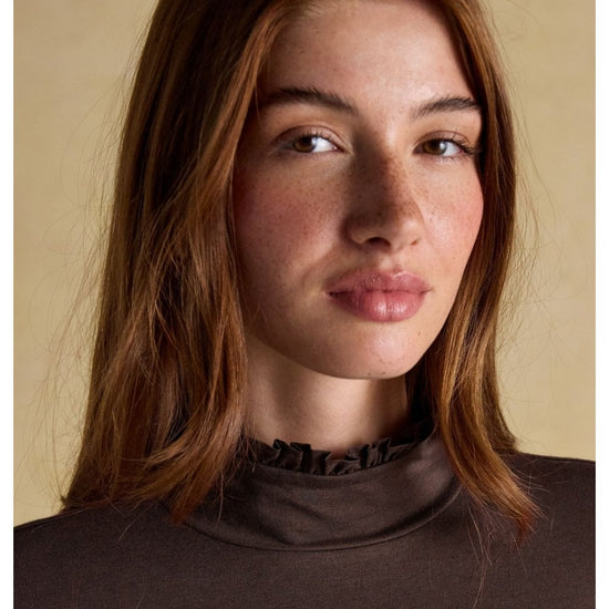 Young Ideas/Henmores - Amy High Neck Top - Chocolate - 8