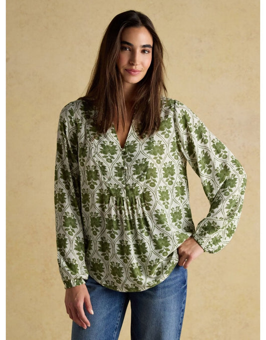 Young Ideas/Henmores - Ava Blouse - Khaki Green - 10