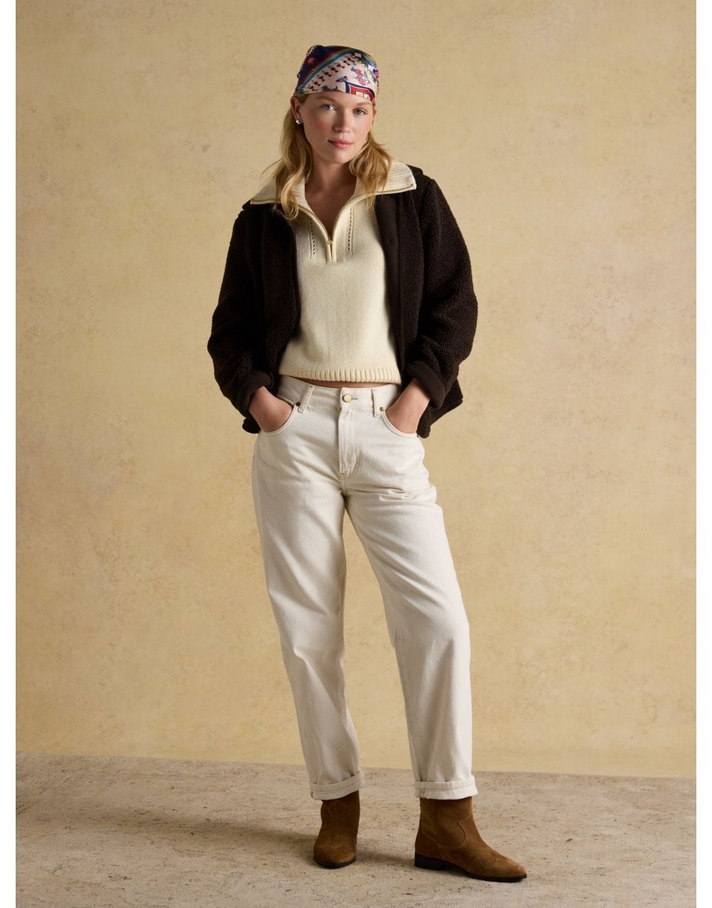 Young Ideas/Henmores - Bloomfield Scarf - Cream - OS