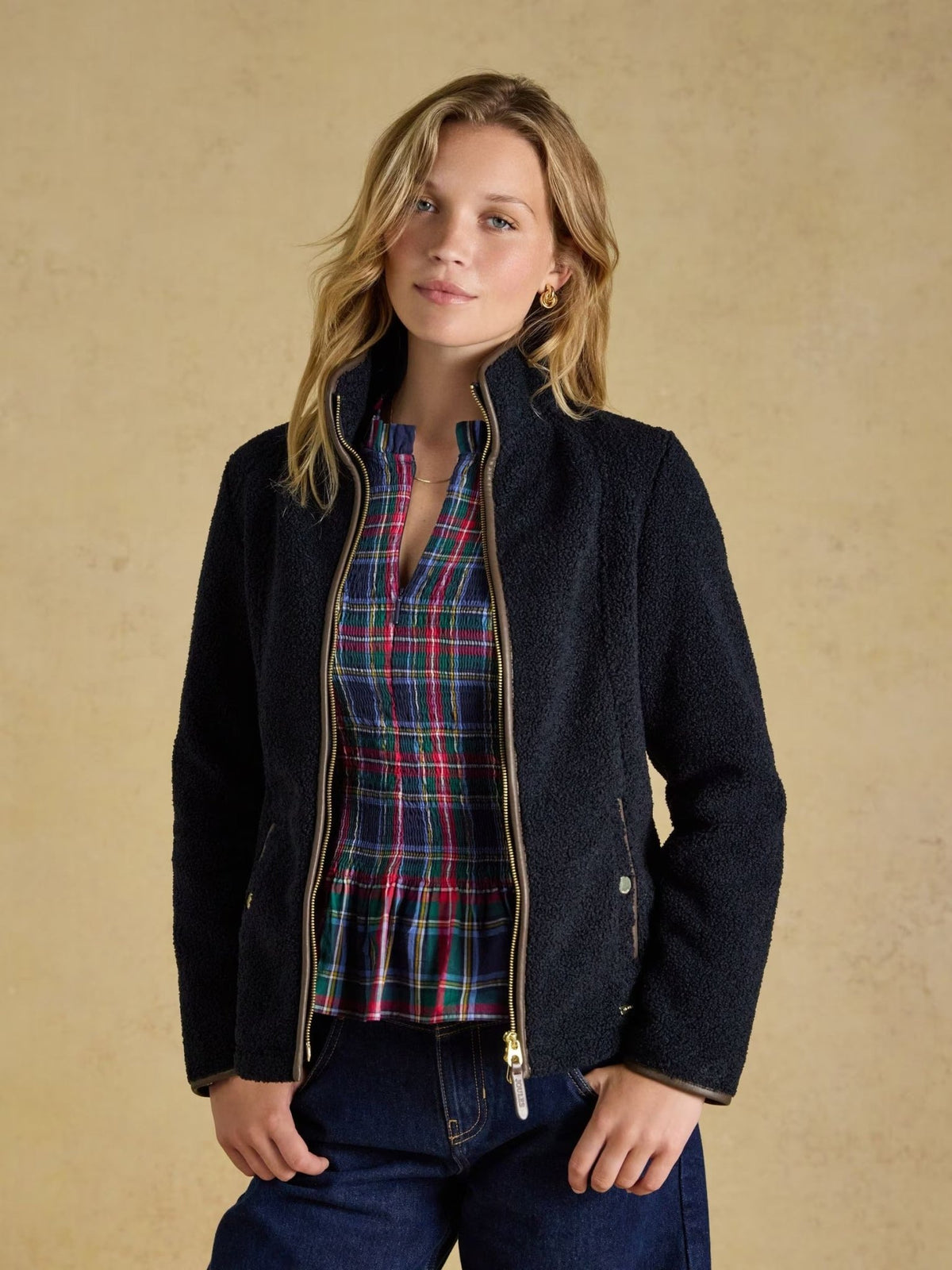 Young Ideas & Henmores -Borg Heritage Full Zip -Navy -8