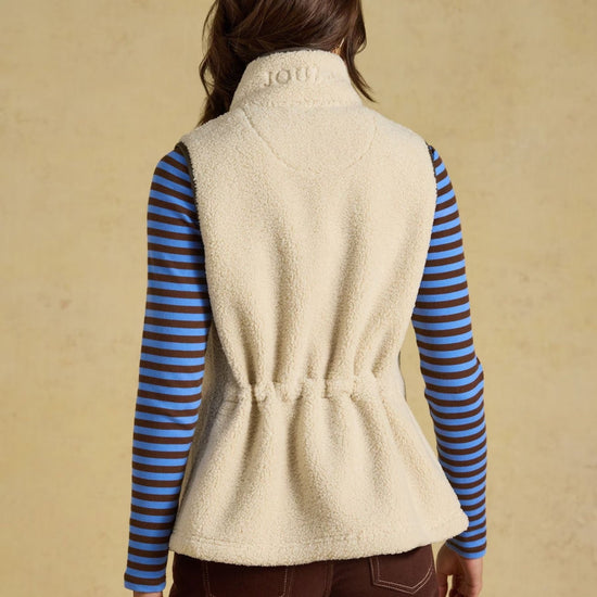 Young Ideas & Henmores -Borg Heritage Longline Gilet -Cream -8
