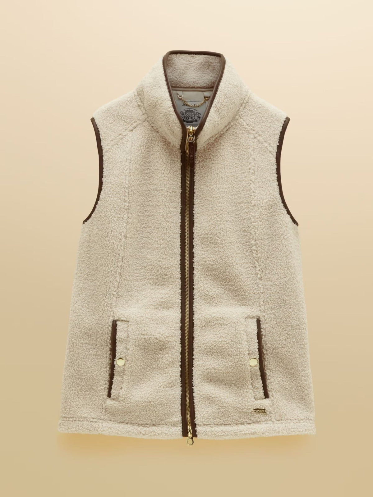 Young Ideas & Henmores -Borg Heritage Longline Gilet -Cream -8