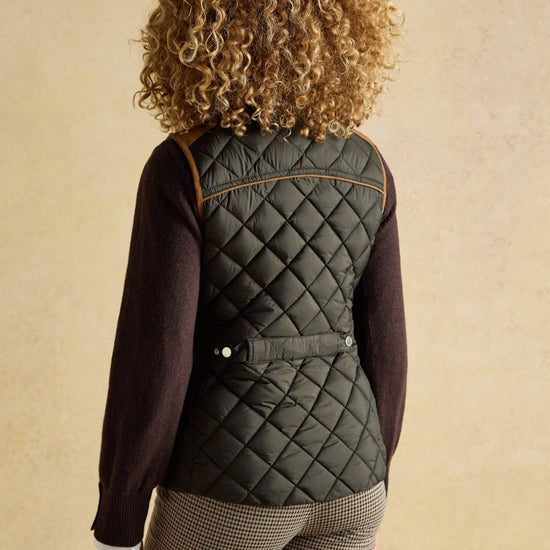 Young Ideas & Henmores -Braemar Luxe Gilet -Khaki Green -8