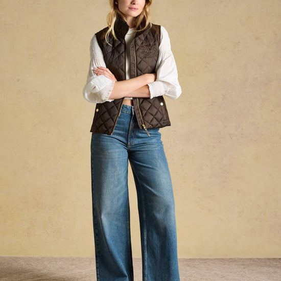 Young Ideas & Henmores -Braemar Luxe Gilet -Chocolate Brown -8