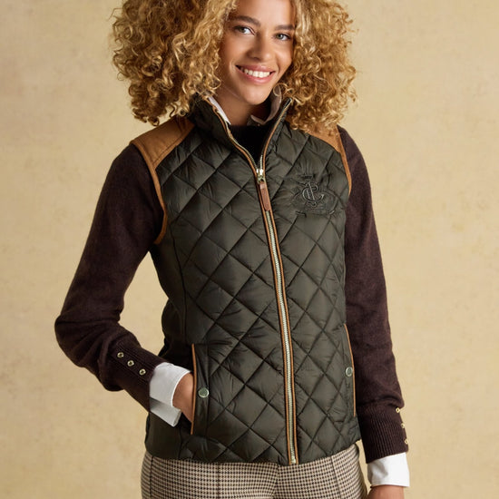 Young Ideas & Henmores -Braemar Luxe Gilet -Khaki Green -8