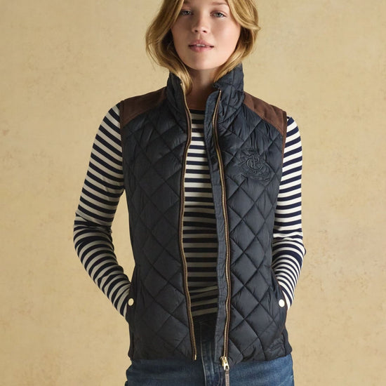 Young Ideas & Henmores -Braemar Luxe Gilet -Navy Blue -8