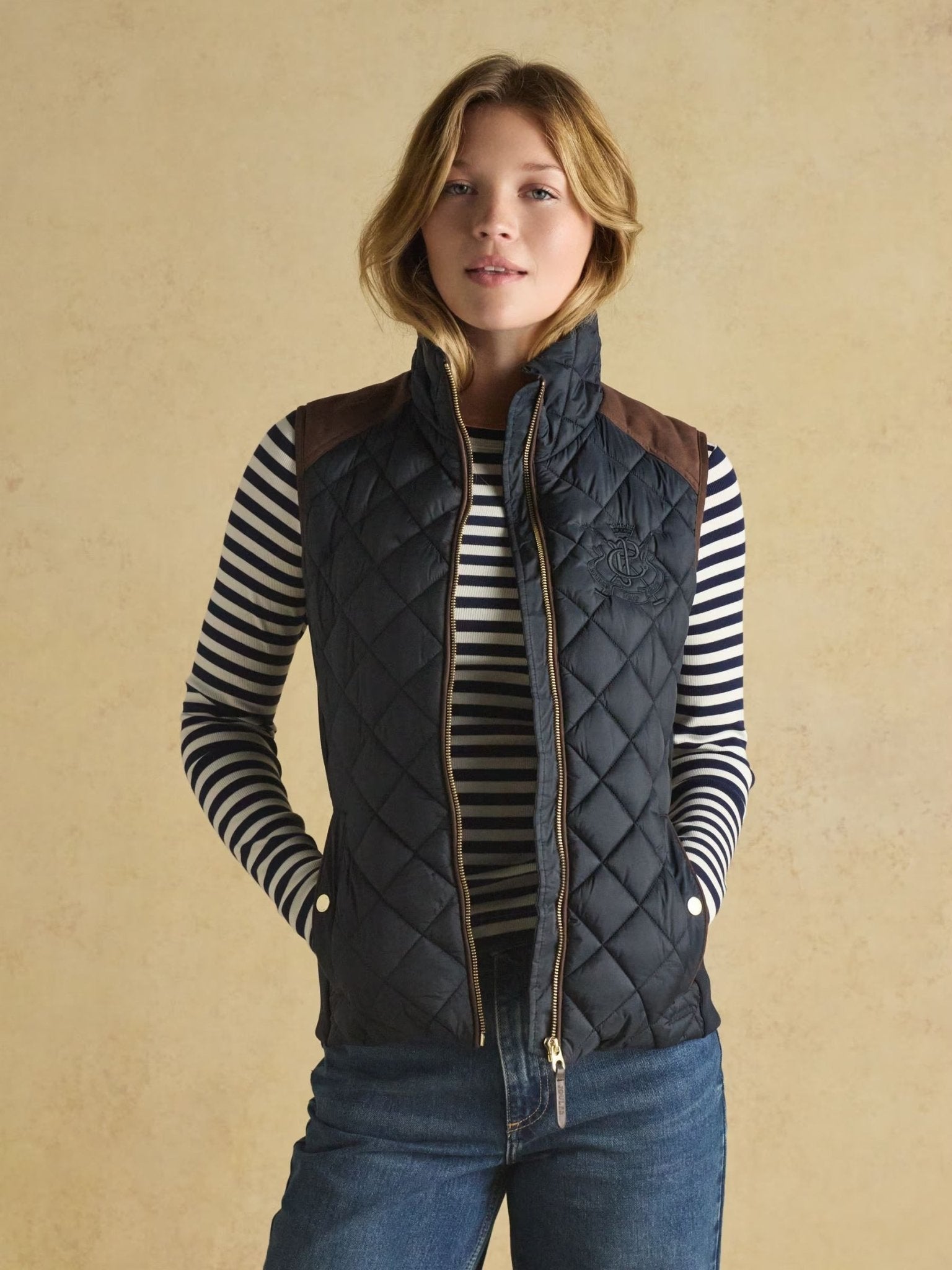 Young Ideas & Henmores -Braemar Luxe Gilet -Navy Blue -8