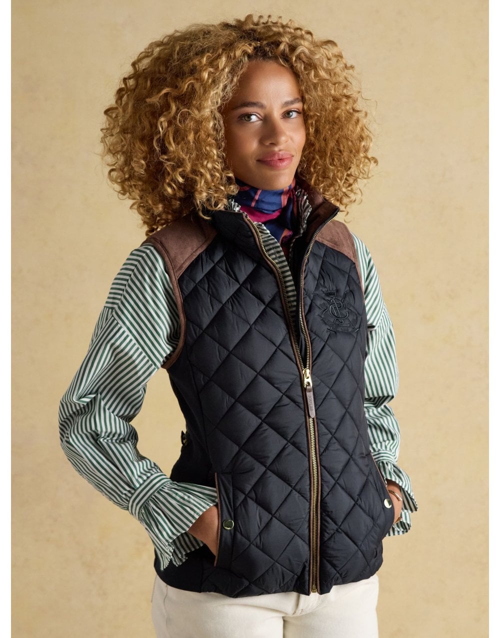 Young Ideas/Henmores - Braemar Luxe Quilted Gilet - Navy - 8
