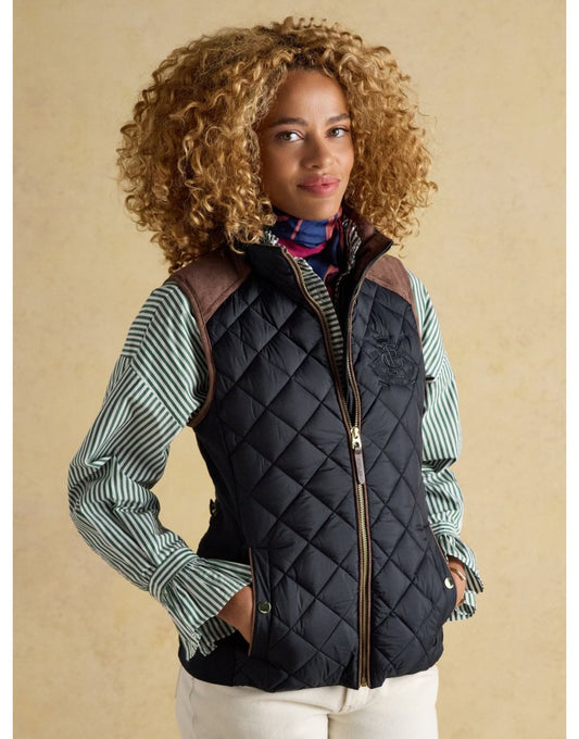 Young Ideas/Henmores - Braemar Luxe Quilted Gilet - Navy - 8