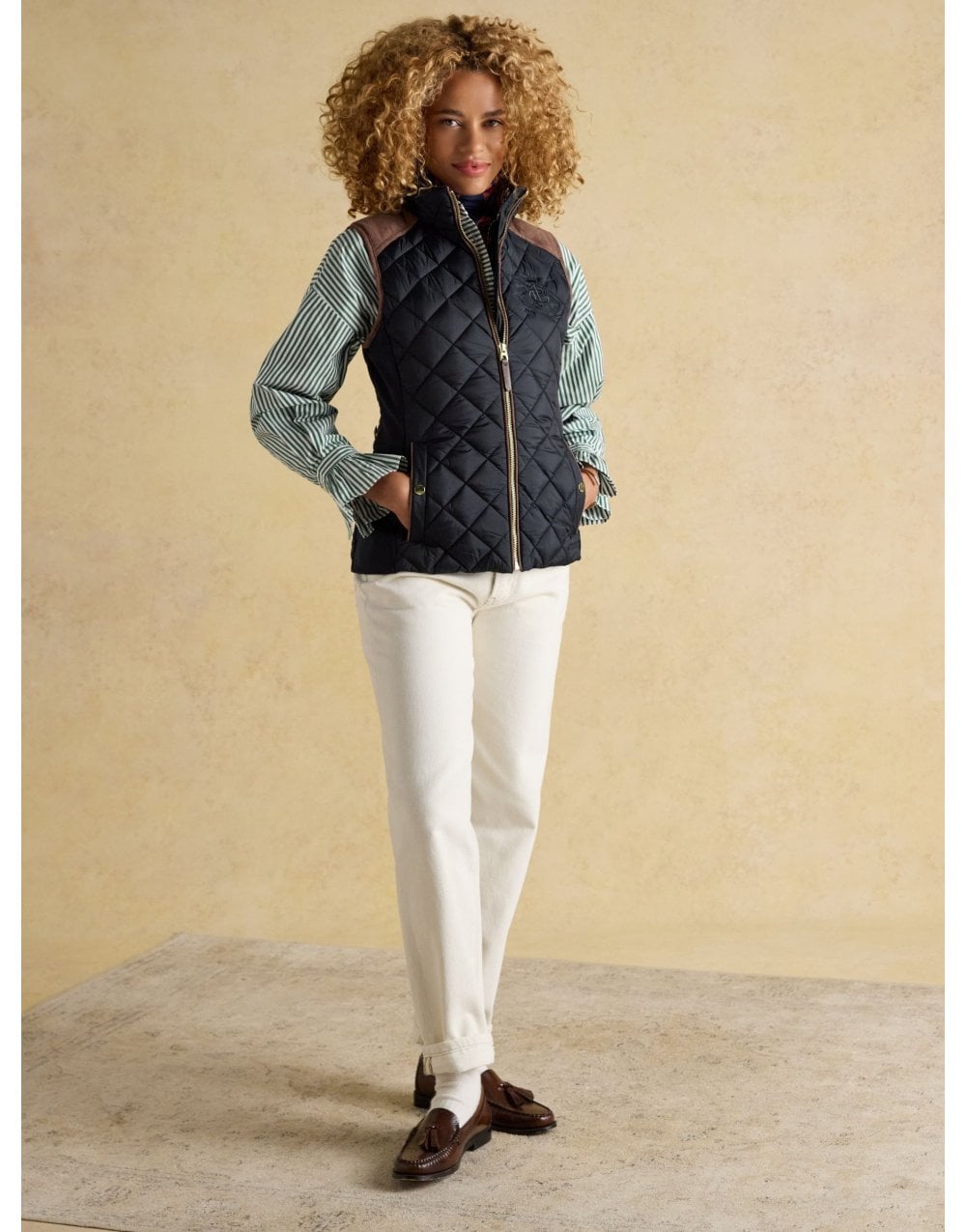 Young Ideas/Henmores - Braemar Luxe Quilted Gilet - Navy - 8