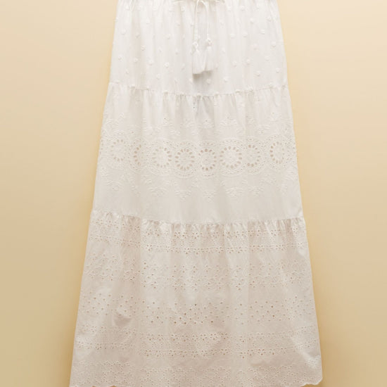 Young Ideas & Henmores - Broderie Skirt - White - 8