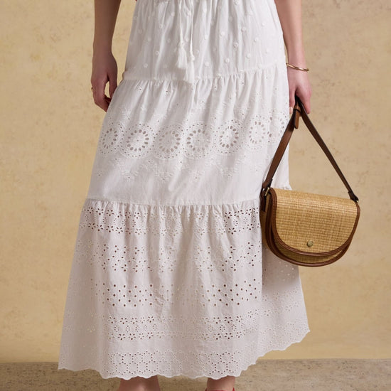 Young Ideas & Henmores - Broderie Skirt - White - 8