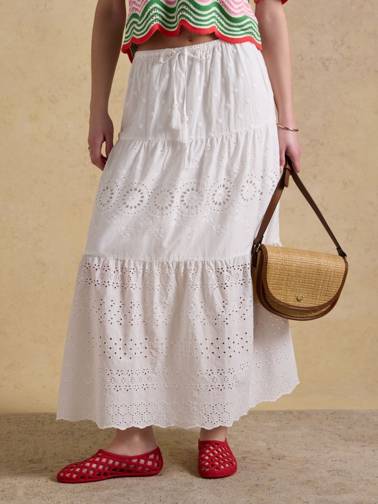 Young Ideas & Henmores - Broderie Skirt - White - 8