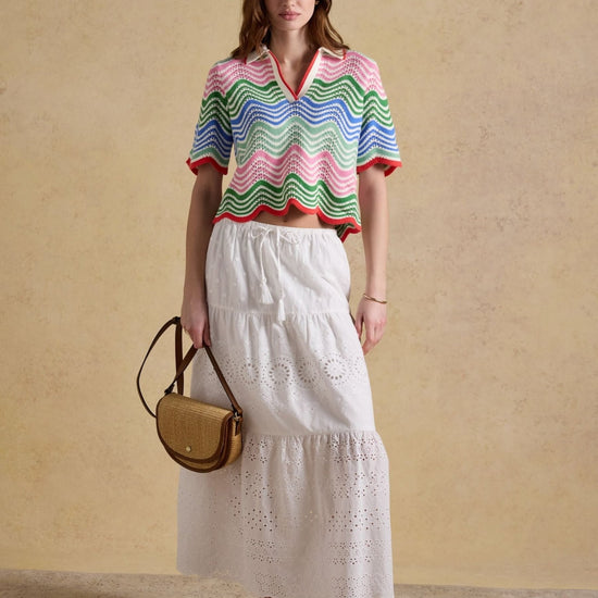Young Ideas & Henmores - Broderie Skirt - White - 8