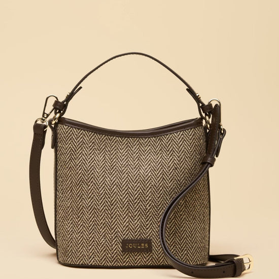 Young Ideas & Henmores -Bucket Bag -Neutral Herringbone -OS