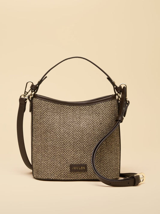Young Ideas & Henmores -Bucket Bag -Neutral Herringbone -OS