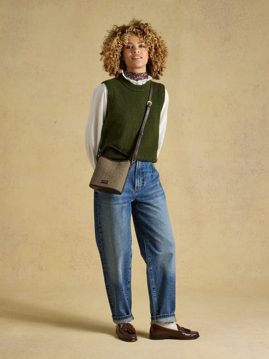 Young Ideas & Henmores -Bucket Bag -Neutral Herringbone -OS