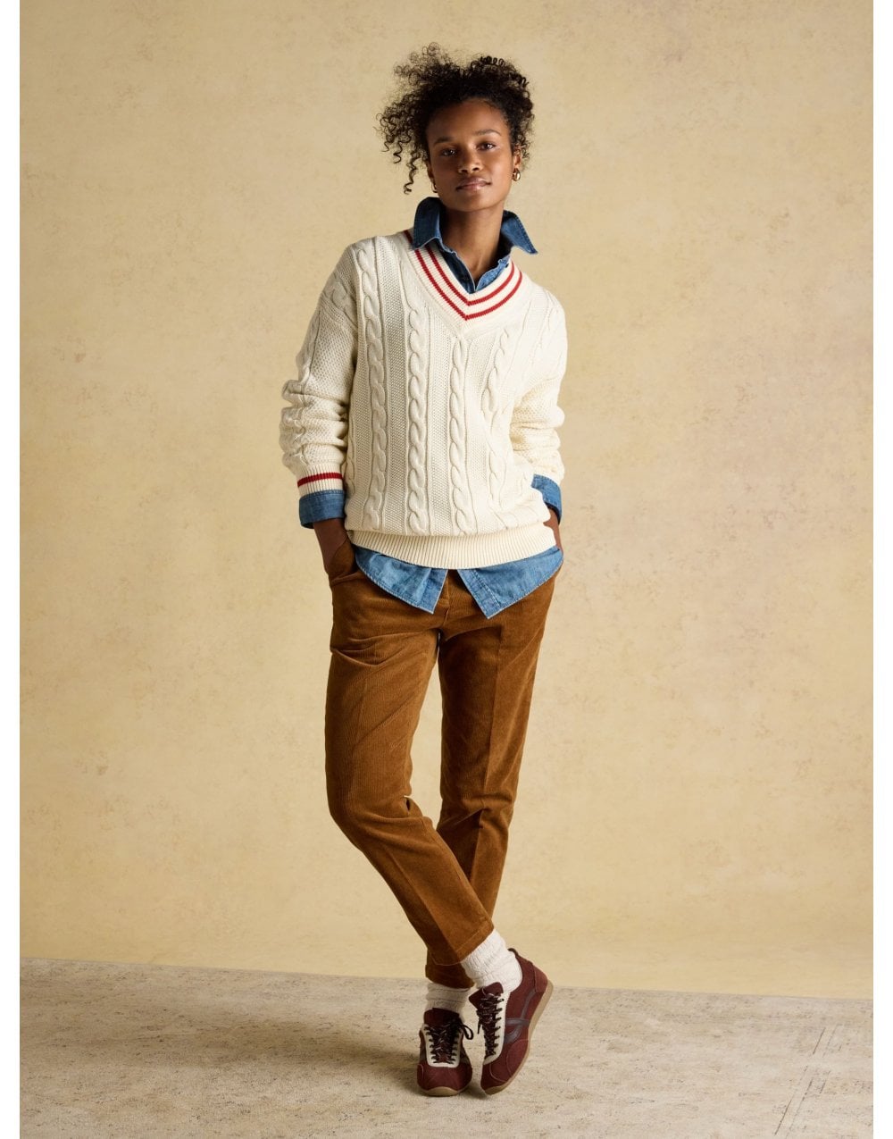 Young Ideas/Henmores - Calla Corduroy Trouser - Navy - 10