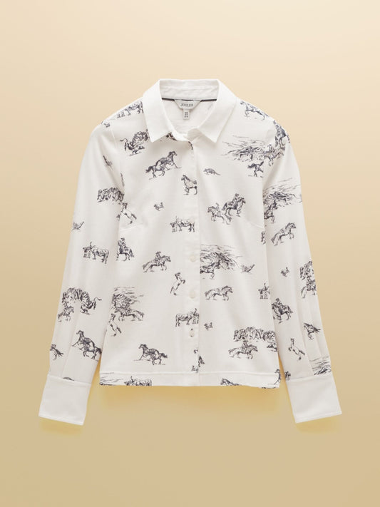 Young Ideas & Henmores -Charlotte Western Jersey Shirt -White Western -8