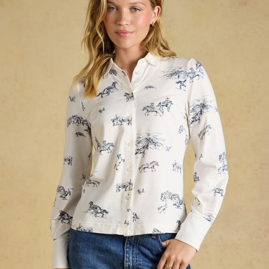 Young Ideas & Henmores -Charlotte Western Jersey Shirt -White Western -8
