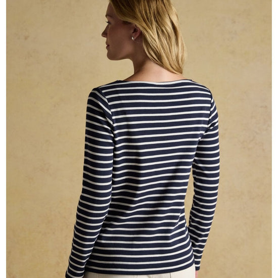 Young Ideas/Henmores - Christmas Harbour Jersey Top - Navy/Cream Jonty - 8