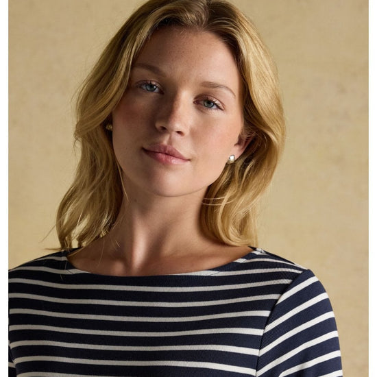 Young Ideas/Henmores - Christmas Harbour Jersey Top - Navy/Cream Jonty - 8