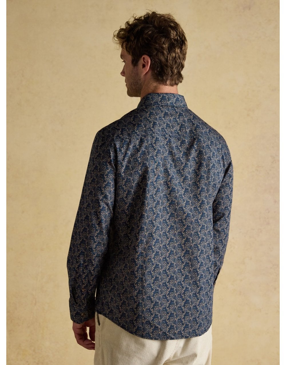 Young Ideas/Henmores - Classic Printed Navy Paisley Shirt - Navy - M
