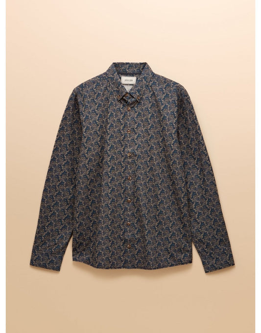 Young Ideas/Henmores - Classic Printed Navy Paisley Shirt - Navy - M