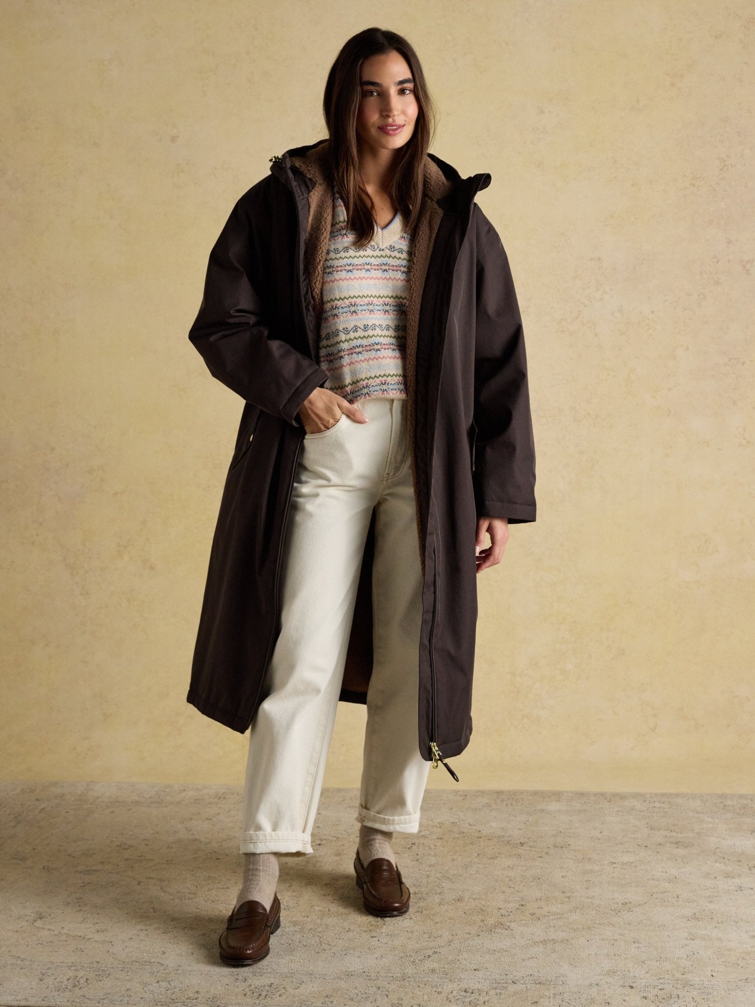 Young Ideas & Henmores -Coverall Coat -Chocolate -M/L