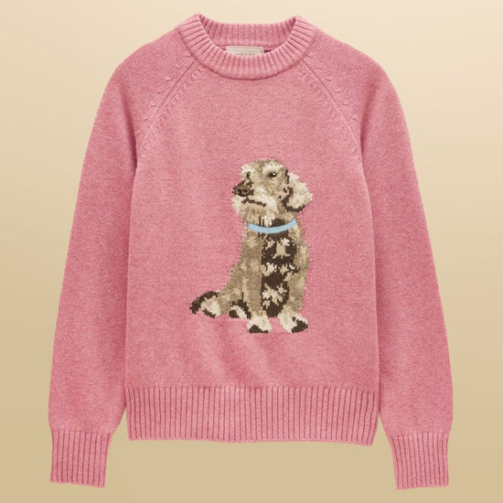 Young Ideas & Henmores -Dachshund Knit -Pink -L