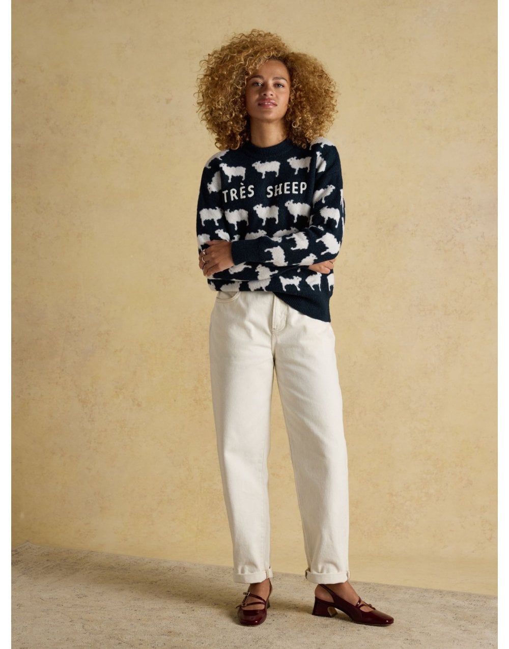 Young Ideas/Henmores - Duck Intarsia Knit Jumper - Navy - M